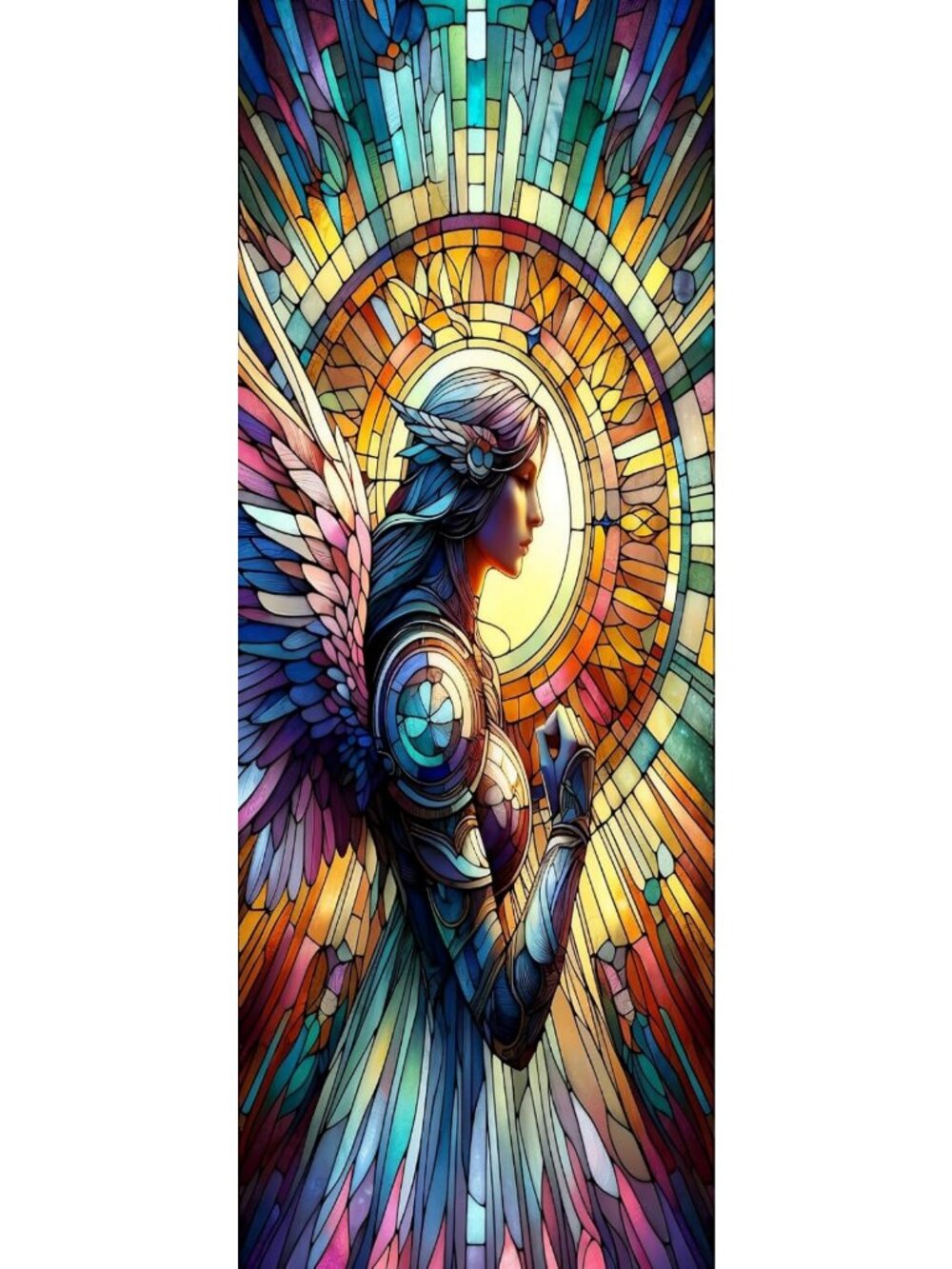 Large Stained Glass Angel Diamond Painting Kit for Adults - Creative Art Project